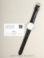 IWC ポートフィノ IW351320 自動巻き SS 革 純正ピンバックル（SS）ホワイト文字盤（風防スレ傷） 保証書（2003年）オーバーホール済み アイダブリュシー