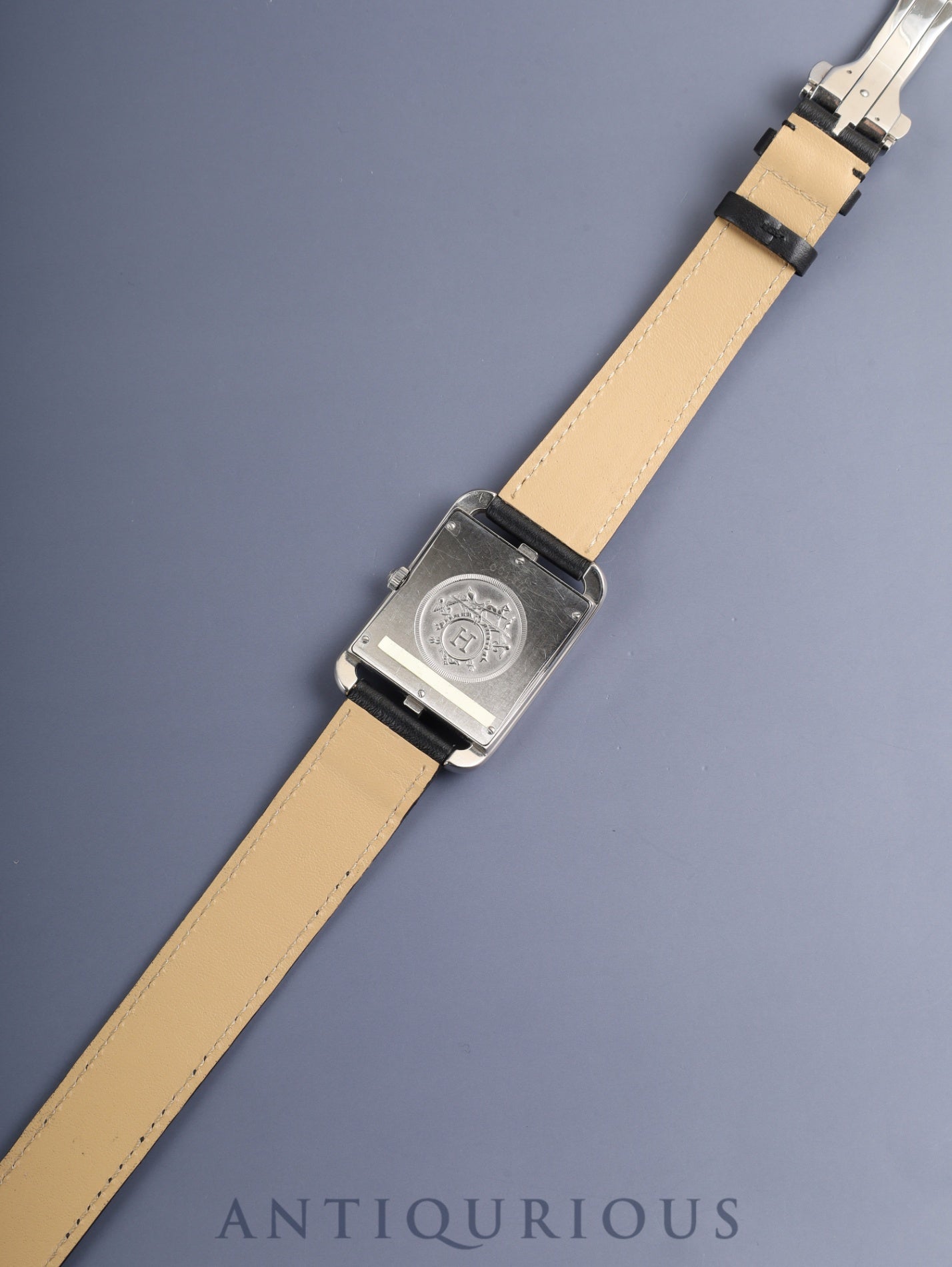 エルメス ケープコッド CC1.810 クォーツ SS 革 純正バックル（SS）グレーアラビア文字盤 箱 冊子 保証書（2009年）オーバーホール済み