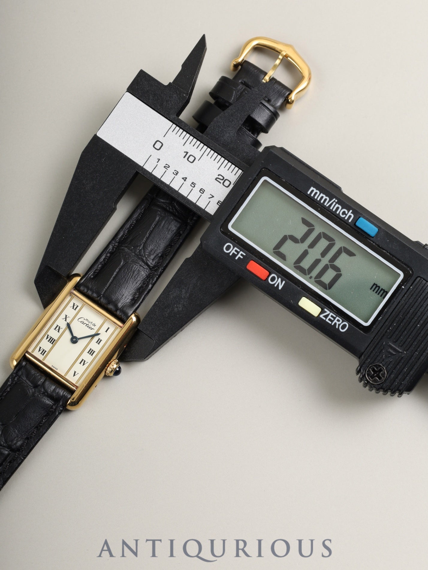 カルティエ マストタンク SM 5057001 クォーツ Cal.057 SV925 革 純正ピンバックル（GP）ストレートローマン文字盤（SWISS表記）オーバーホール済み