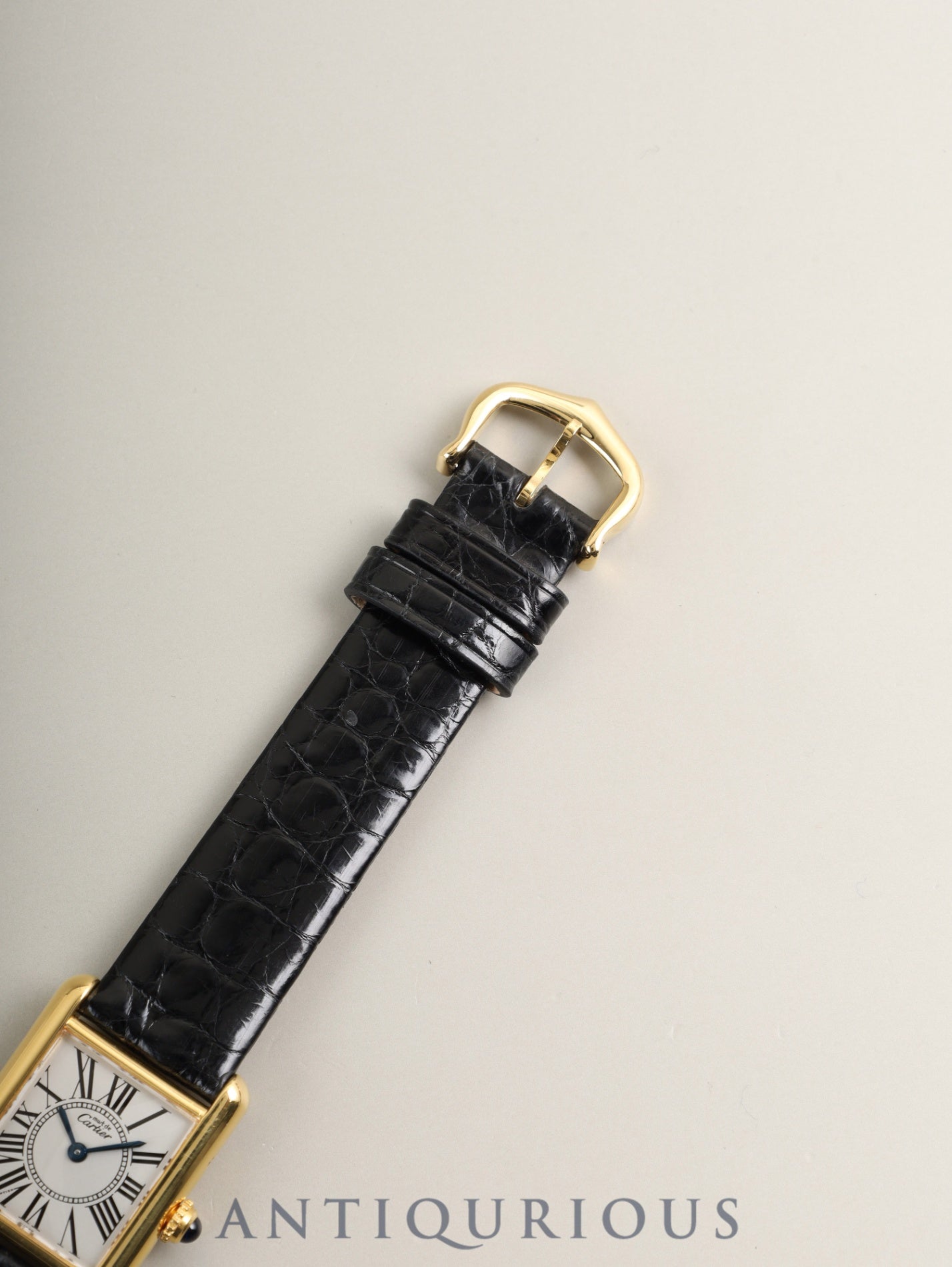 カルティエ マストタンク SM 5057001 クォーツ Cal.057 SV925 革 純正ピンバックル（GP）オパラン文字盤（SWISS表記）オーバーホール済み 新品仕上げ済み