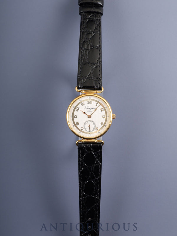 ロンジン 150周年記念モデル 976.5162 クォーツ Cal.L976.2 SS/GP 革 純正尾錠（GP）ホワイト×ゴールド文字盤 オーバーホール済み