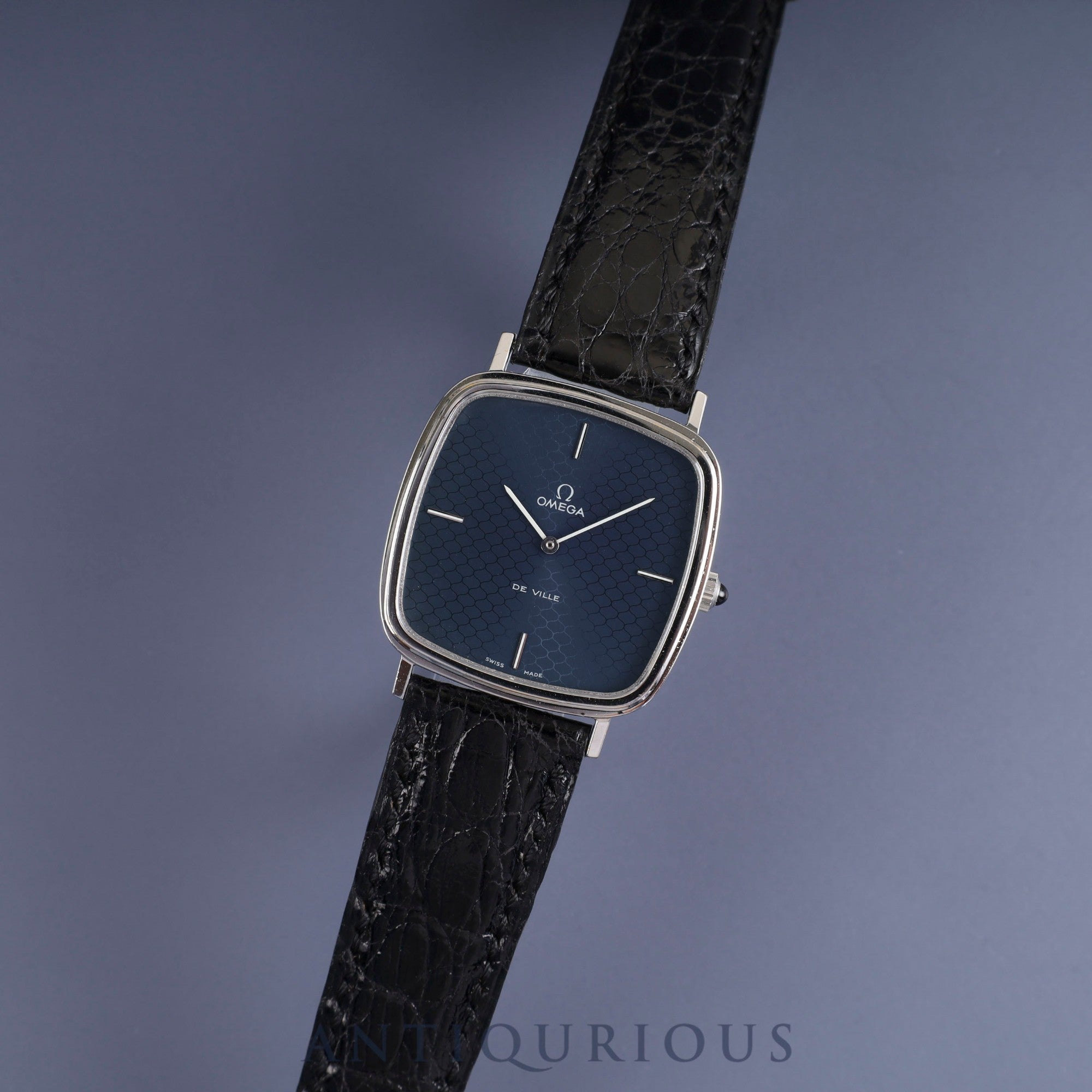 Omega De Ville 111.0118 Manual winding Cal.625 SS Genuine leather strap Genuine buckle (SS) Navy dial Overhauled