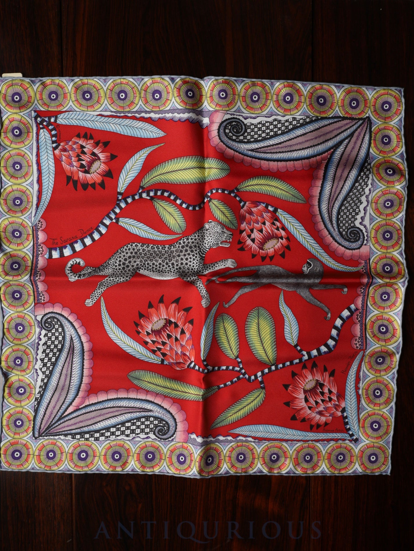 Hermès Scarf Carre 45 The Savana Dance 100% Silk With Box and Tags