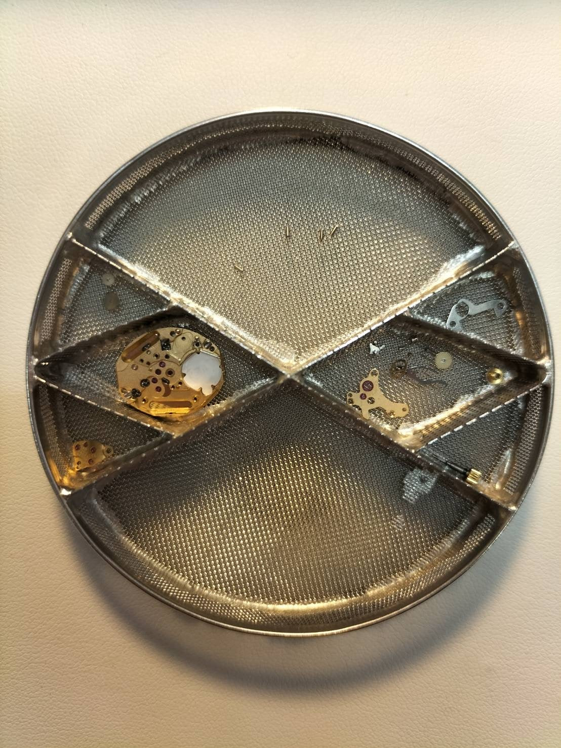 オメガ デ・ヴィル 595.0069 クォーツ Cal.1450 SS/GP 革 純正尾錠（GP）ホワイト文字盤 オーバーホール済み