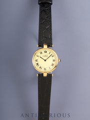 カルティエ マスト ヴァンドーム VLC LM 590003 クォーツ Cal.90 SV925 革 純正尾錠 アイボリーローマン文字盤 箱 冊子 保証書 オーバーホール済み