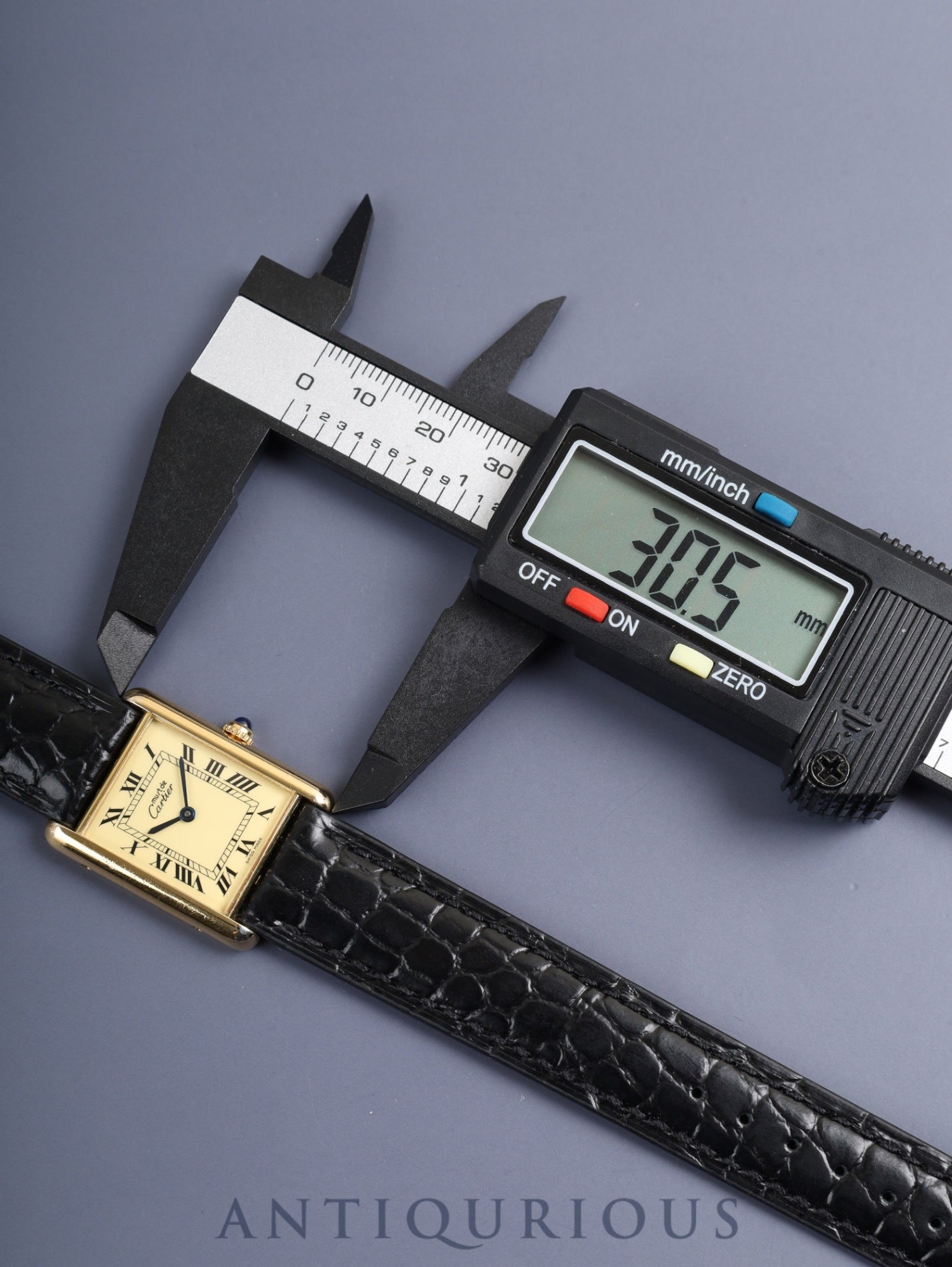 カルティエ マストタンク LM W1002753 / 590005 クォーツ Cal.690 SV925 革 純正ピンバックル（GP）アイボリーローマン文字盤（SWISS MADE表記）オーバーホール済み