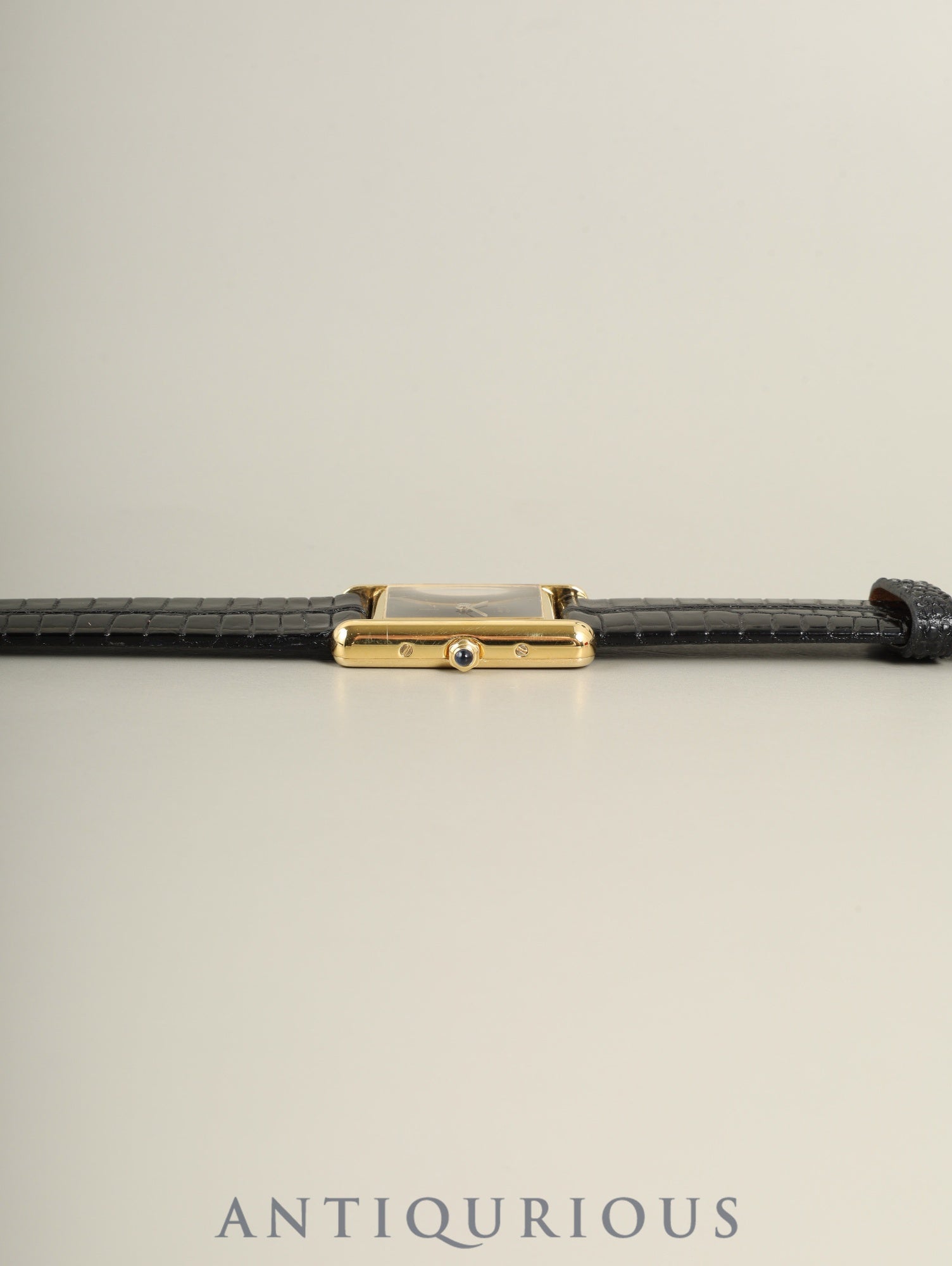 カルティエ マストタンク SM 3 66001 クォーツ Cal.- SV925 革 純正ピンバックル（GP）オニキス文字盤（SWISS表記）箱 新品仕上げ済み カルティエブティックにてコンプリートサービス済み