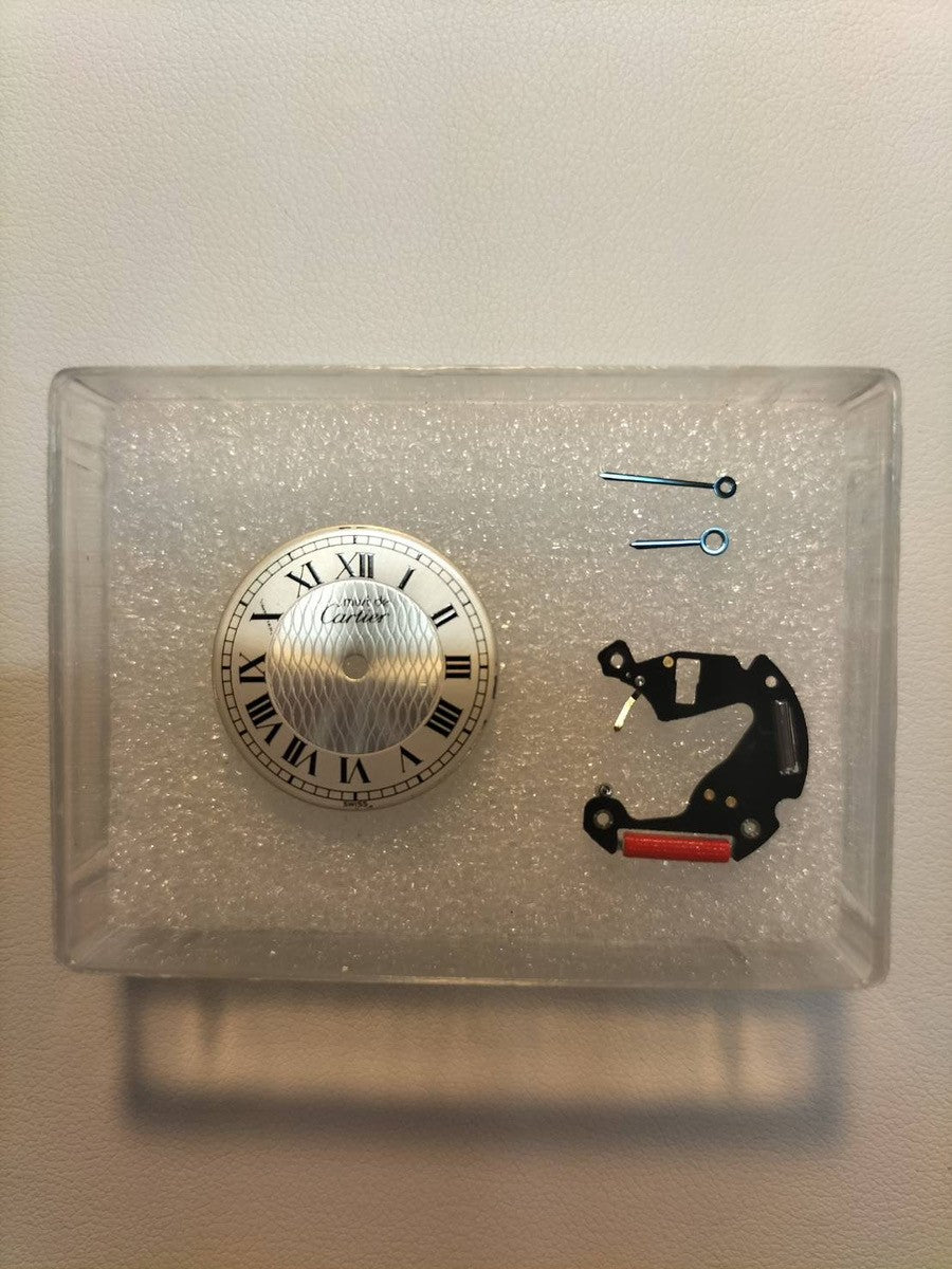 Cartier Must Vendôme VLC SM 150th Anniversary Model W1010395 Quartz Caliber 690 SV925 Leather Strap Genuine D-Clasp (GP) Silver Roman Dial Box Booklet Warranty Card Overhauled