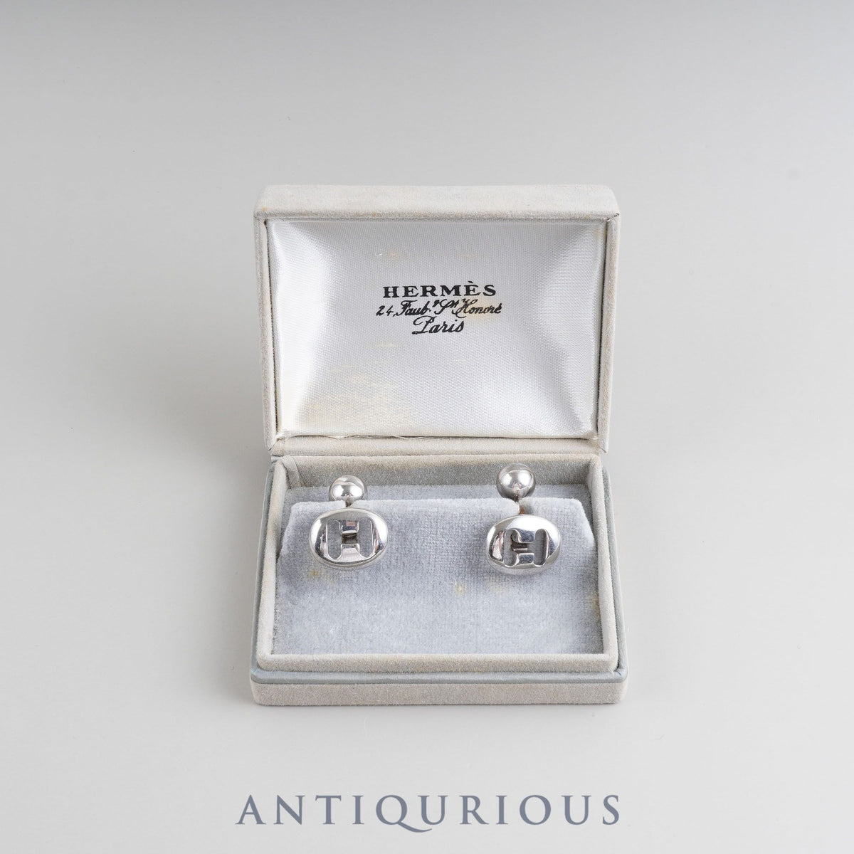 Hermes cufflinks H logo