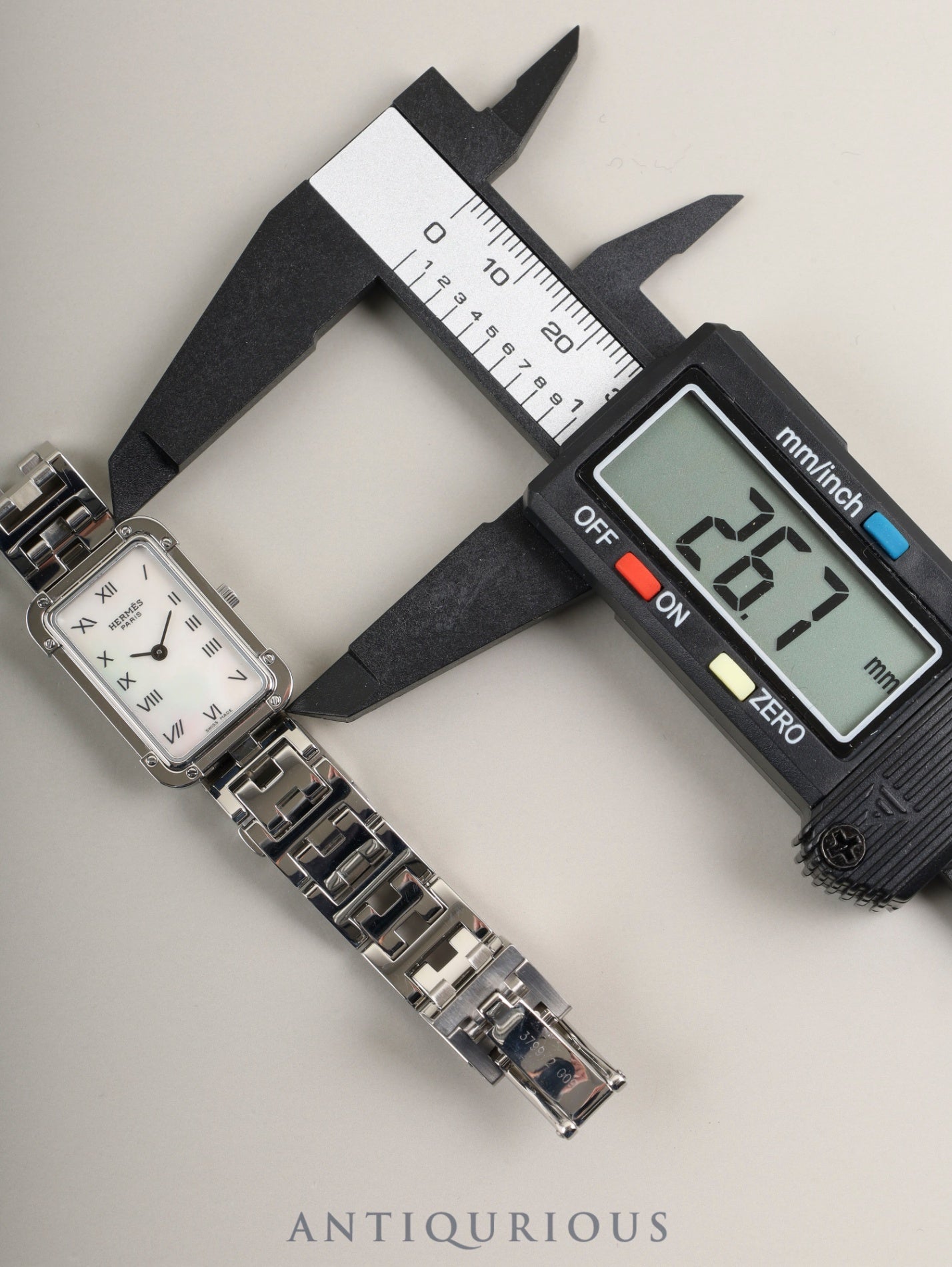 エルメス クロアジュール CR2.210 クォーツ Cal.976.001 SS SS ホワイトシェル文字盤  箱 保証書（2015年）オーバーホール済み