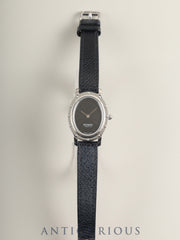 エルメス クリッパー オーバル CO1.210 クォーツ Cal.976.001 SS 純正ベルト（□E刻印：2001年） 純正ピンバックル（SS） ブラック文字盤  ケース オーバーホール済み
