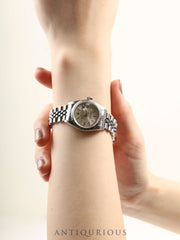 ロレックス デイトジャスト レディ 69174 自動巻き Cal.2135 SS/WG SS シルバー文字盤 箱 冊子 保証書（1989年）オーバーホール済み