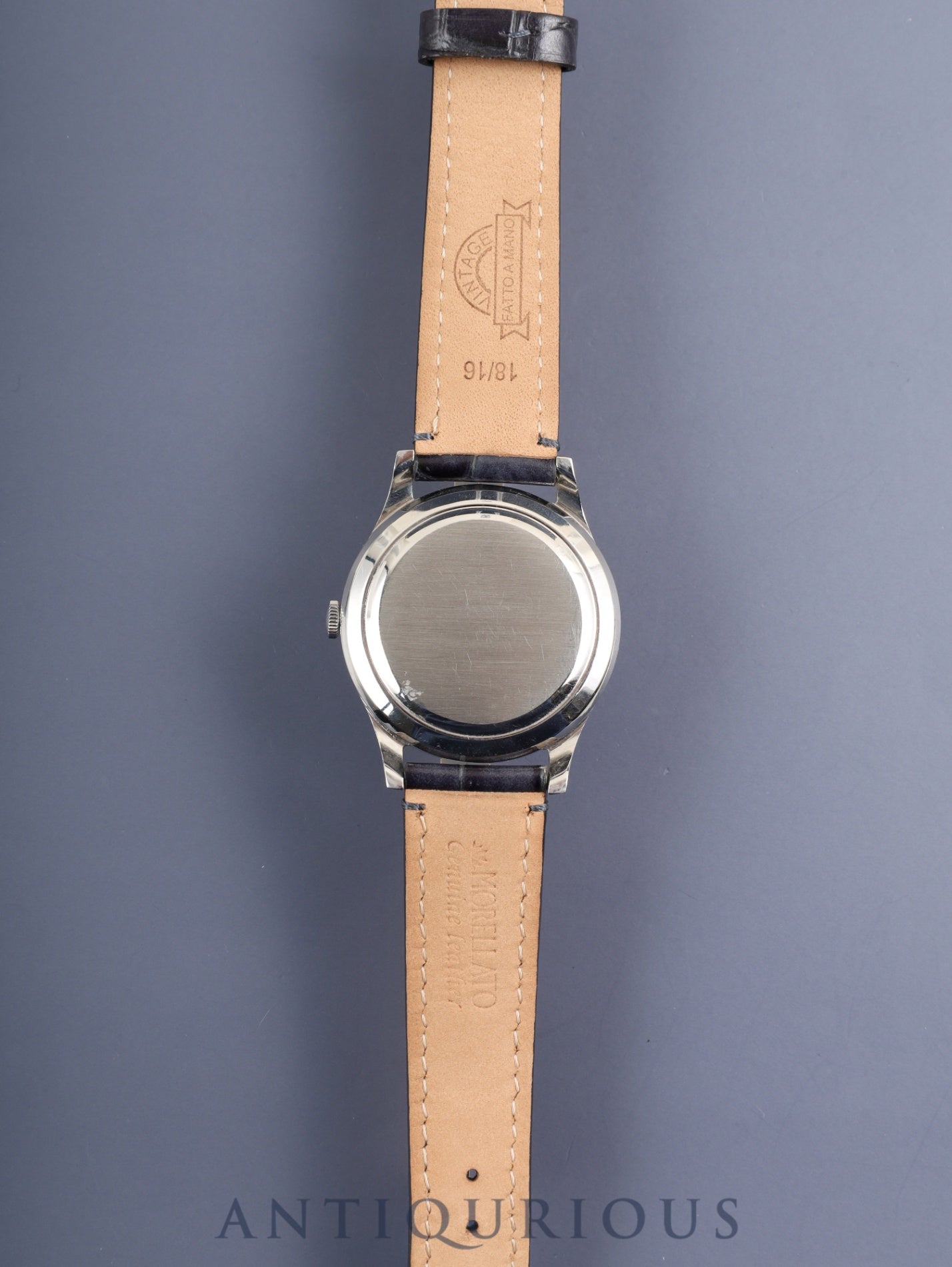 IWC オールドインター ラウンド 自動巻き Cal.C.853 SS 革 社外尾錠（SS）シルバー文字盤 オーバーホール済み アイダブリュシー