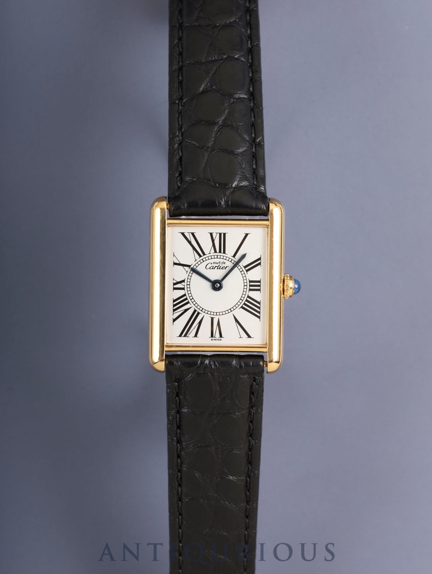 カルティエ マストタンク LM W1005654 / 590005 クォーツ Cal.690 SV925 革 純正Dバックル（GP）オパラン文字盤（SWISS表記）箱 冊子 保証書（1994年）オーバーホール済み