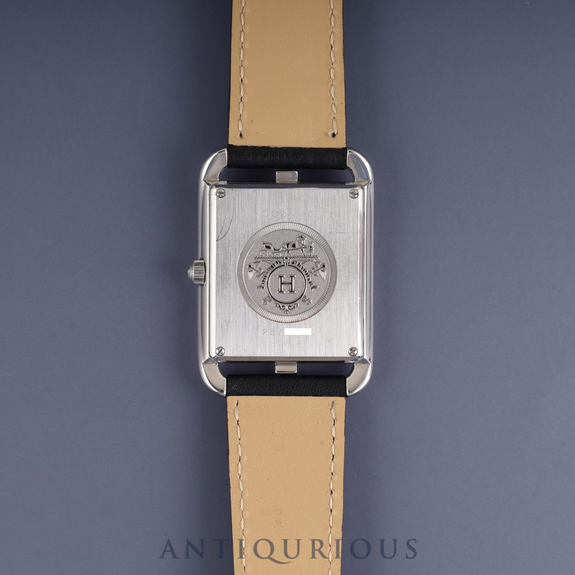 Hermès Cape Cod CC2.710 Quartz Movement, Stainless Steel Leather, Genuine Buckle (Stainless Steel), Silver Dial, Box, Booklet, Warranty Card (2010), Overhauled