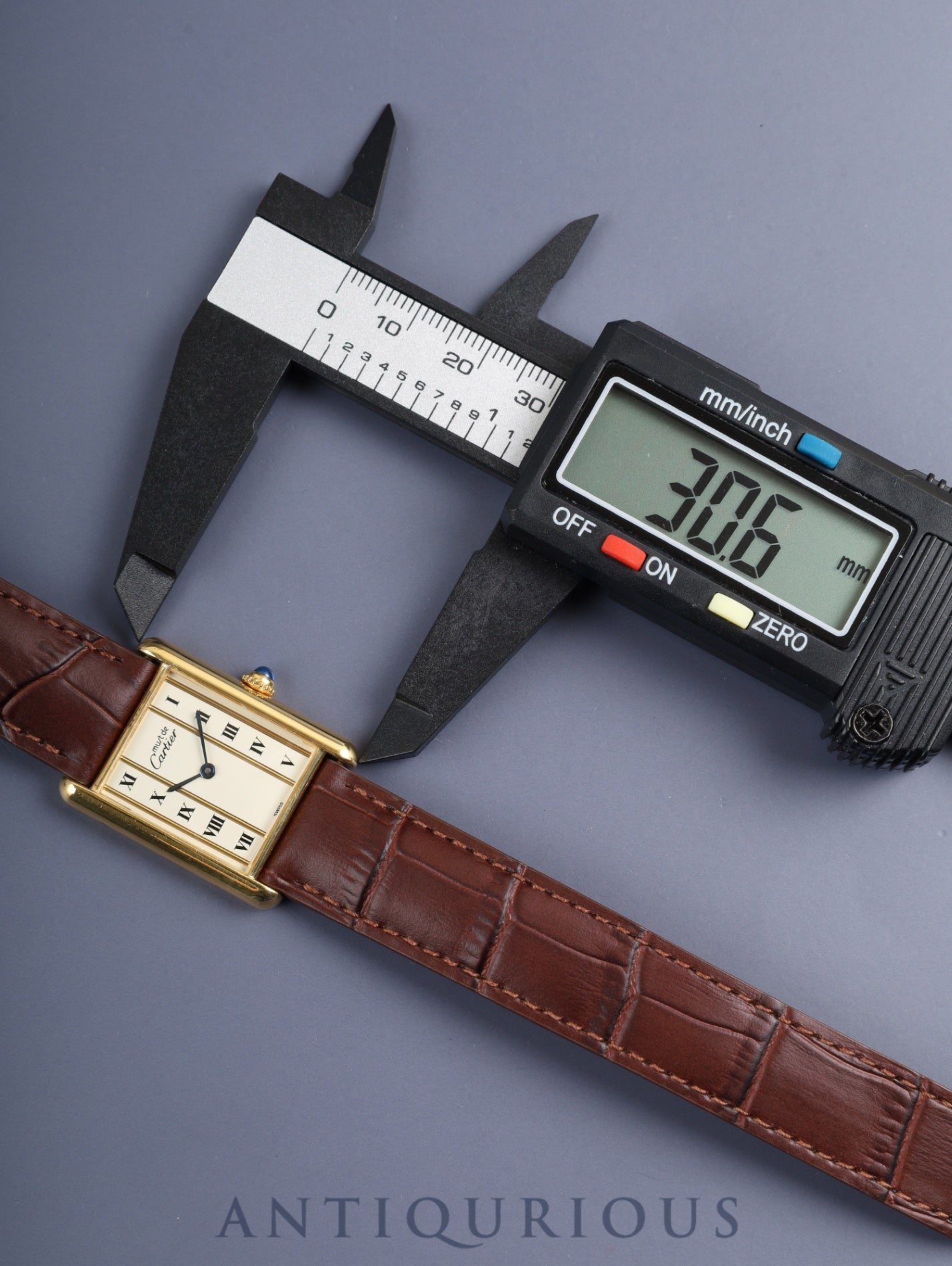 カルティエ マストタンク LM 590005 クォーツ Cal.90  SV925 革 純正Dバックル（GP）ストレートローマン文字盤（SWISS表記）オーバーホール済み 新品仕上げ済み