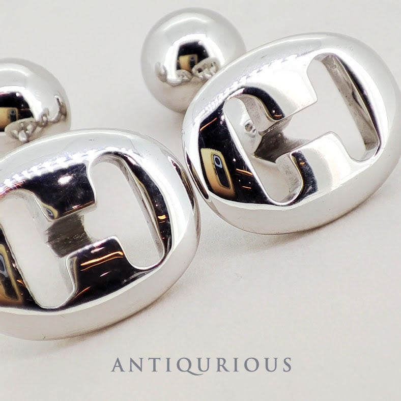 Hermes cufflinks with H logo