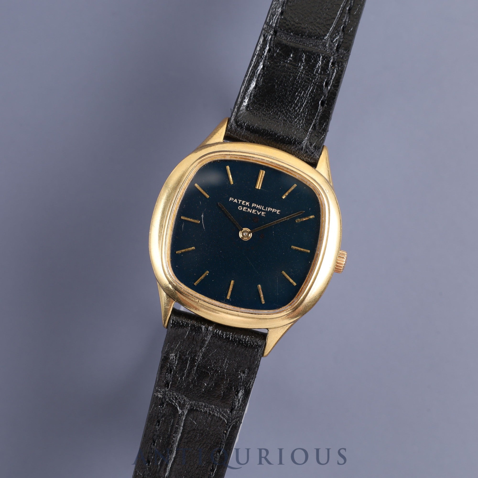 Patek Philippe Golden Ellipse 4216 Manual winding Cal.16-250 750YG Leather Genuine buckle (750) Blue dial Overhauled