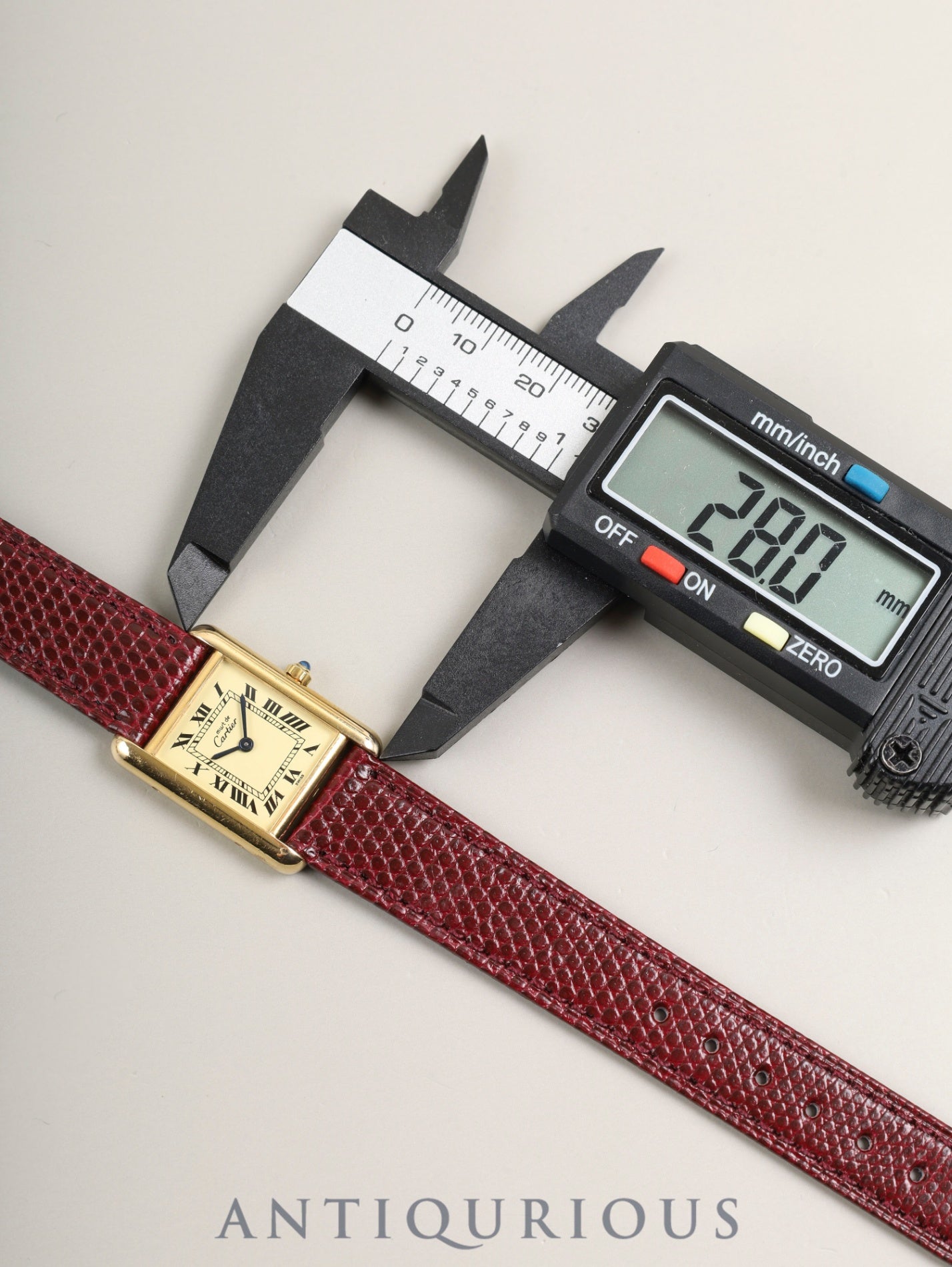 Cartier Must Tank SM 3 66001 Quartz Cal.66 SV925 Leather Original Pin Buckle (GP) Ivory Roman Dial (SWISS marking) Warranty Card (1986) with Original Leather Strap Overhauled