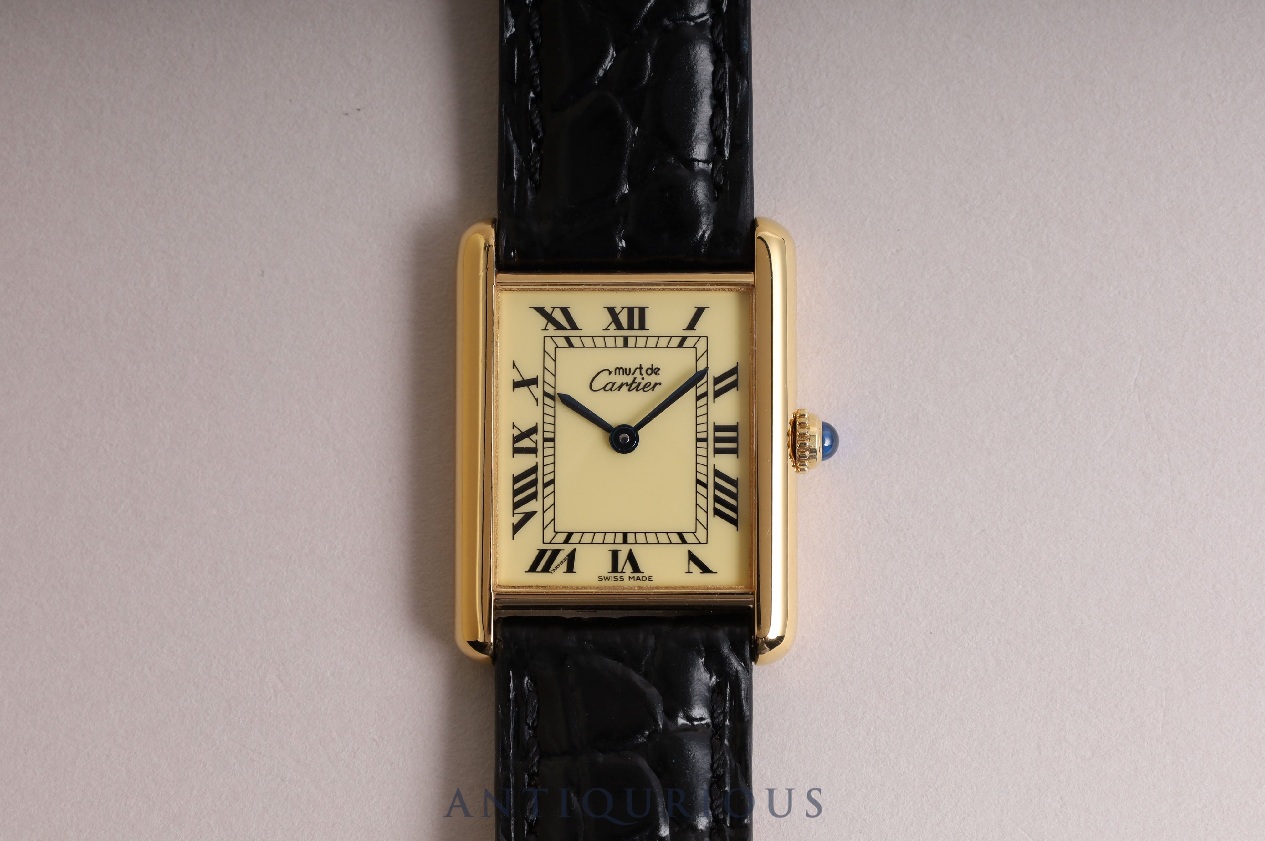 Cartier Must Tank LM QZ Ivory Roman Dial 590005 Fully Serviced