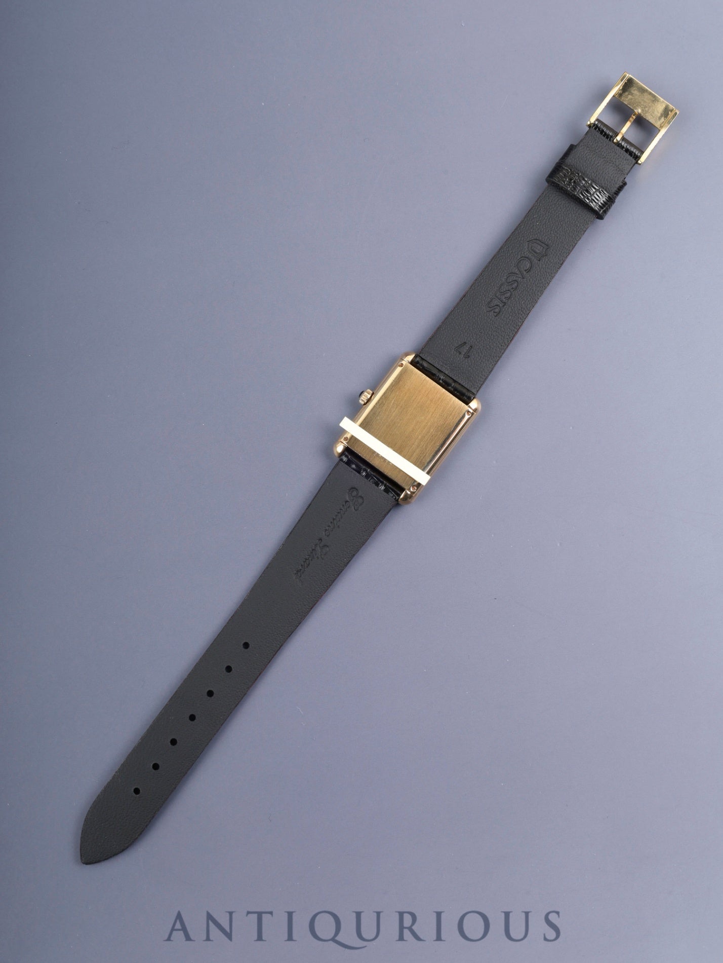 ボーム＆メルシエ レクタンギュラー 37077 手巻き 750YG 革 純正ピンバックル（GP）シャンパンローマン文字盤 オーバーホール