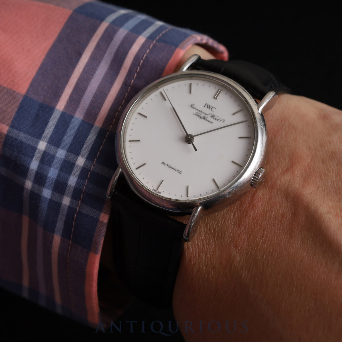 IWC ポートフィノ IW351403 自動巻き Cal.37521 SS 革 社外尾錠（SS） ホワイト文字盤 オーバーホール済み アイダブリュシー
