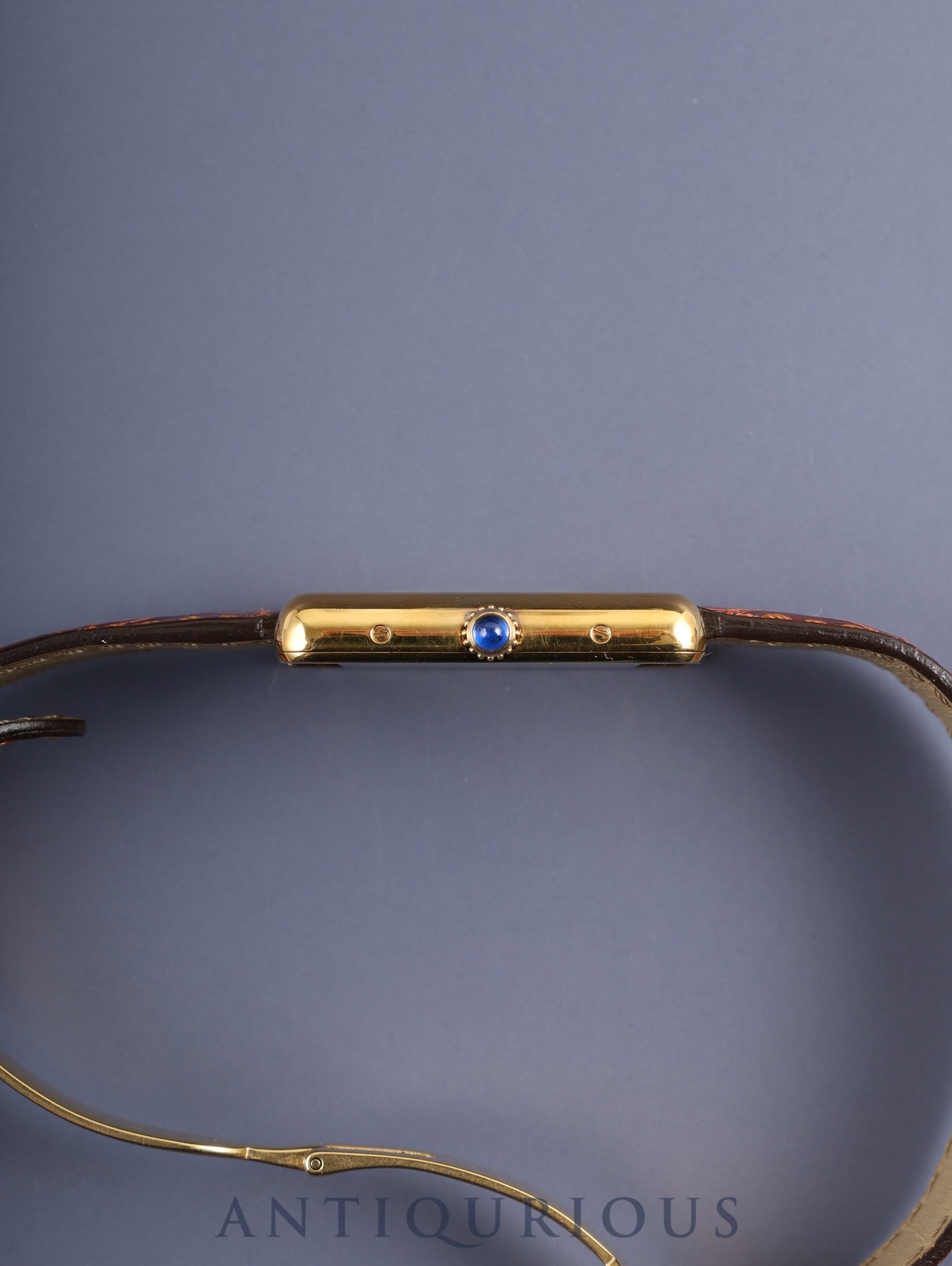 カルティエ マストタンク GM（XL） W1017454 / 2413 クォーツ Cal.687 SV925 革 純正Dバックル（GP）アイボリーローマン文字盤 （SWISS MADE表記） 箱 冊子 オーバーホール済み