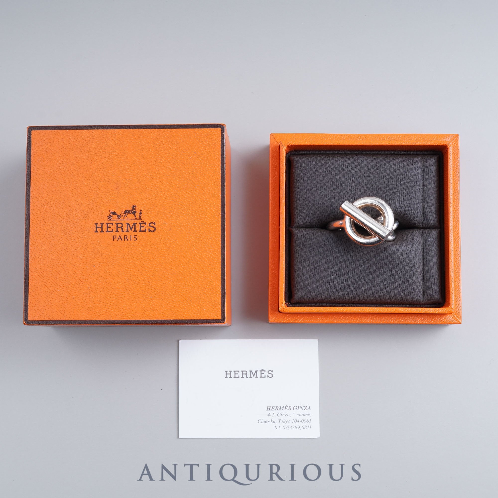 HERMES Hermes Ring Croisette #52 SV925 Box