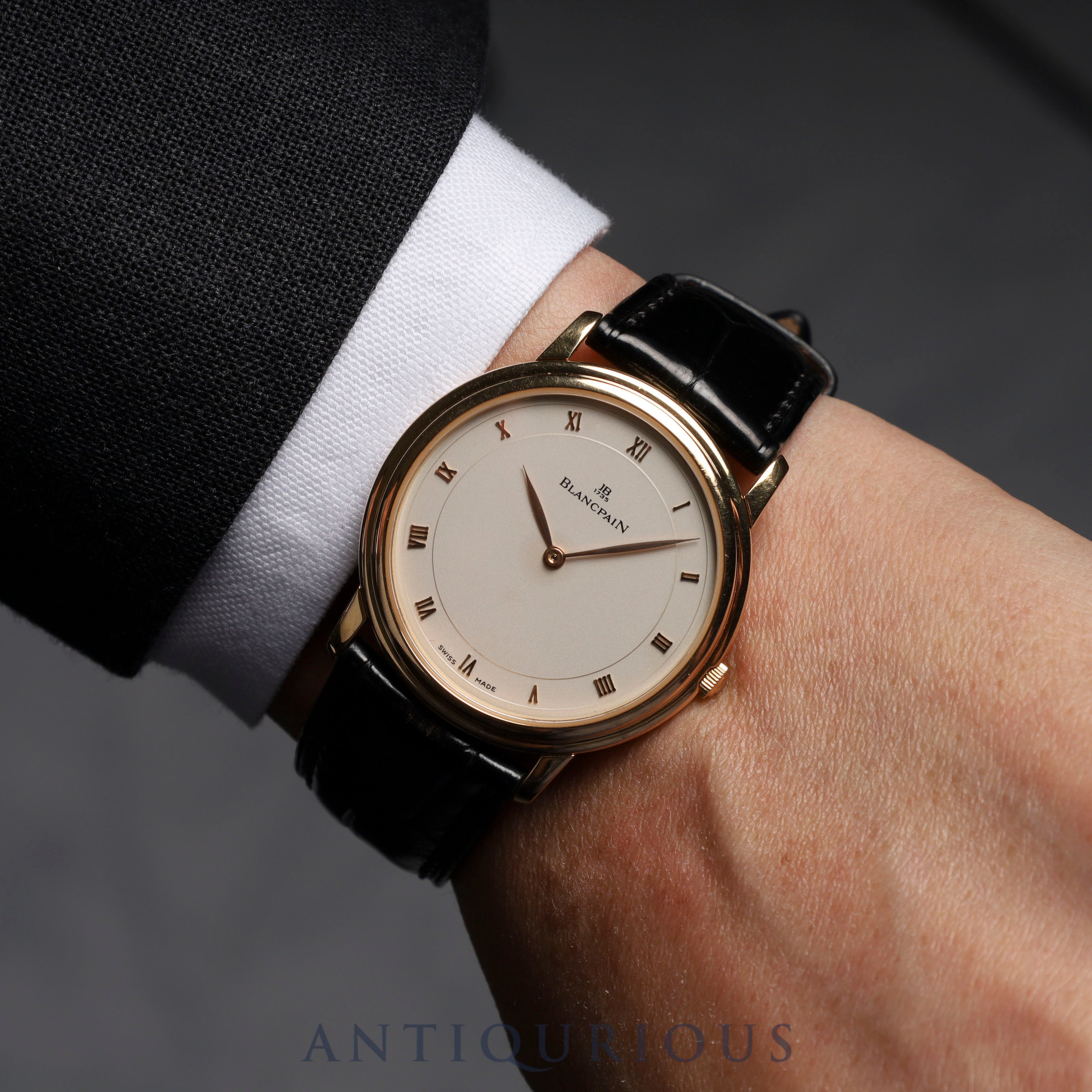 BLANCPAIN ブランパン VILLERET ULTRASLIM ヴィルレ ウルトラスリム 0021-3318-55 手巻き Cal.21 750 純正革ベルト 純正尾錠（750）ホワイト文字盤