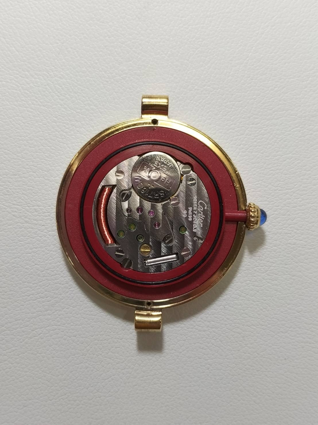 Cartier Must Vendome VLC LM W1005454 / 590003 Quartz Cal.90 SV925 Leather Genuine Deployant Buckle (GP) Opaline Dial (SWISS) Overhauled
