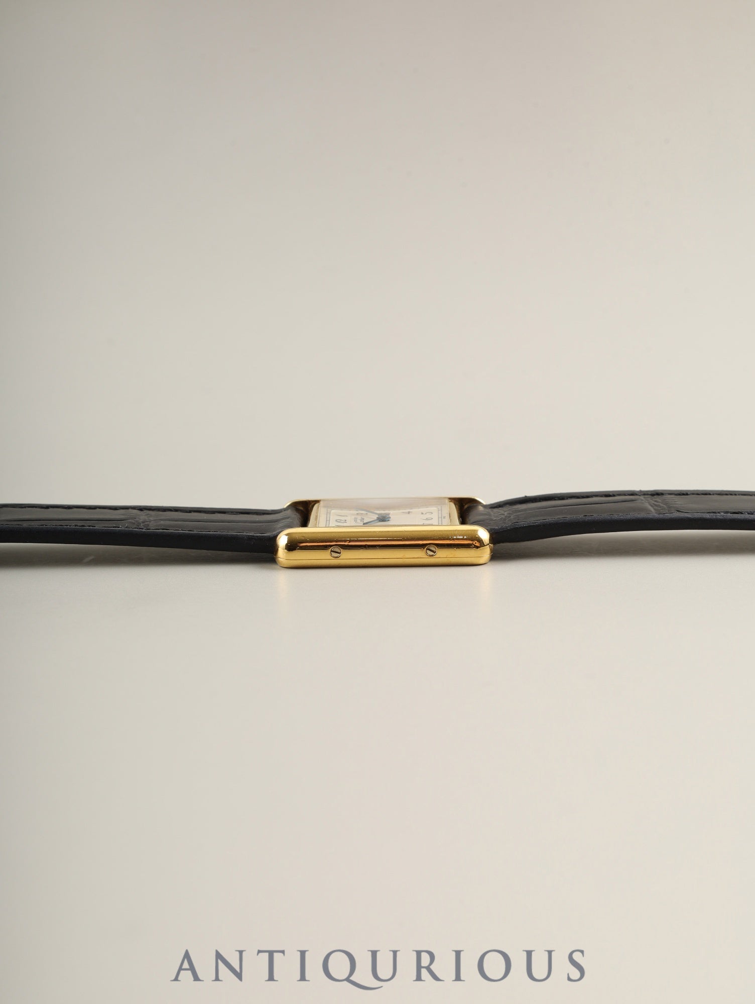 カルティエ マストタンク SM 5057001 クォーツ Cal.057 SV925 革 純正尾錠（GP） アラビア文字盤 オーバーホール済み