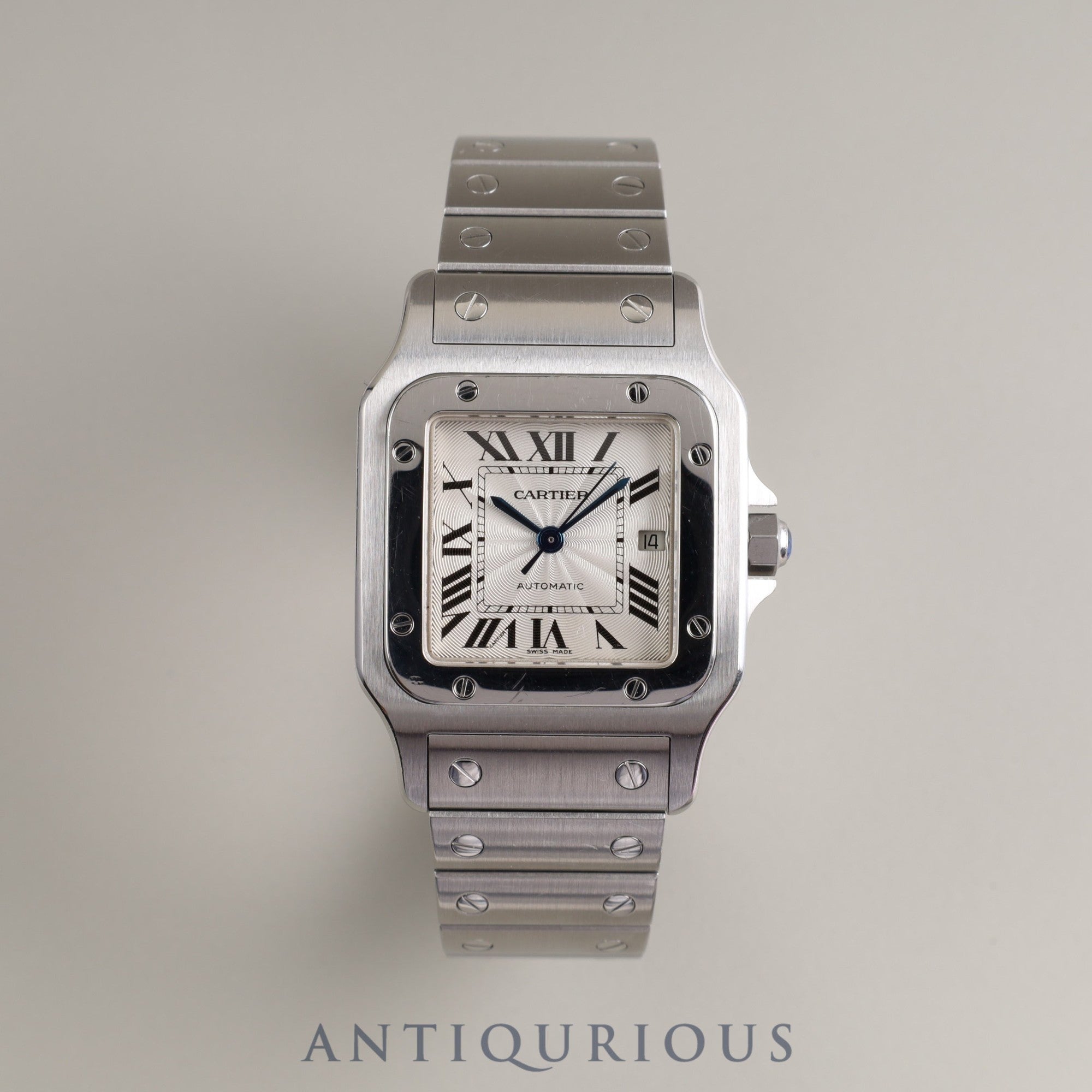 CARTIER SANTOS GALBEE LM 2319 Automatic SS Silver Guilloche Dial