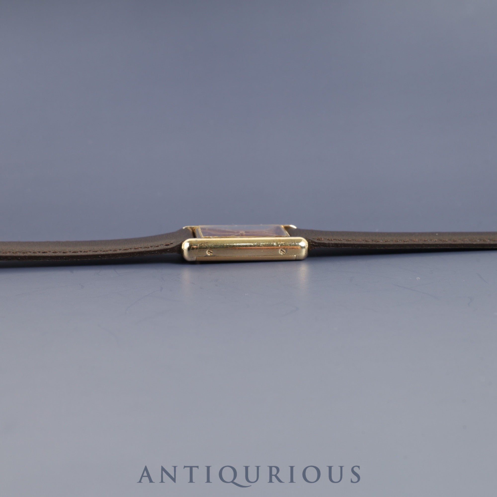 カルティエ マストタンク LM 手巻き Cal.78-1 SV925 革 純正尾錠（GP）ボルドー文字盤 ガーネットダイアル オーバーホール済み