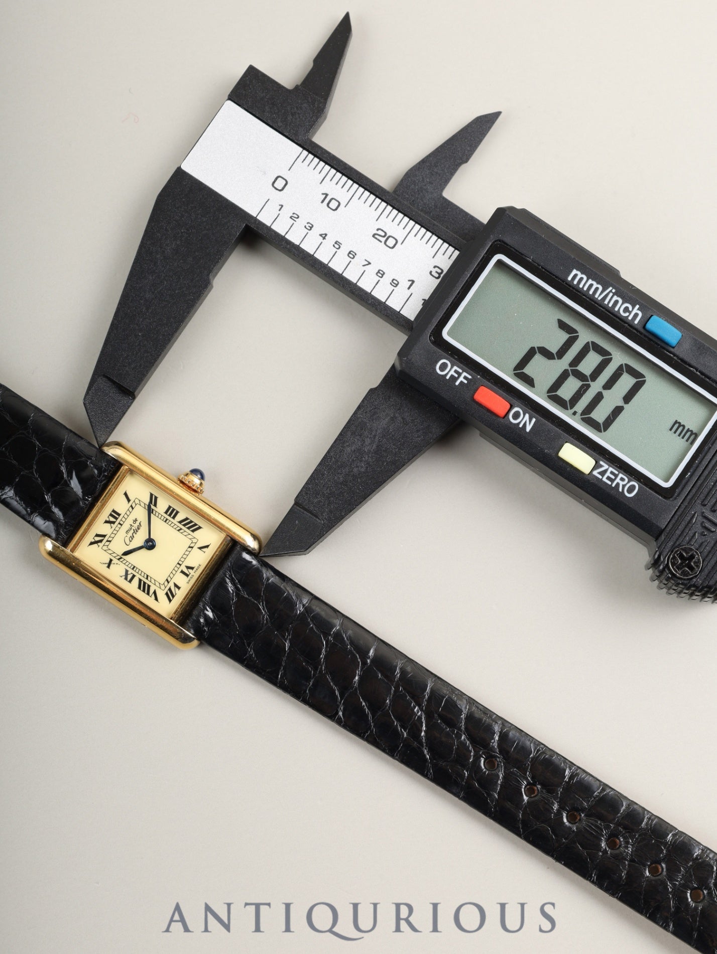 カルティエ マストタンク SM W1003153 / 5057001 クォーツ  SV925 革  純正ピンバックル（GP）アイボリーローマン文字盤（SWISS MADE表記）保証書（1990年） カルティエブティックにてコンプリートサービス（フルメンテナンス）済み