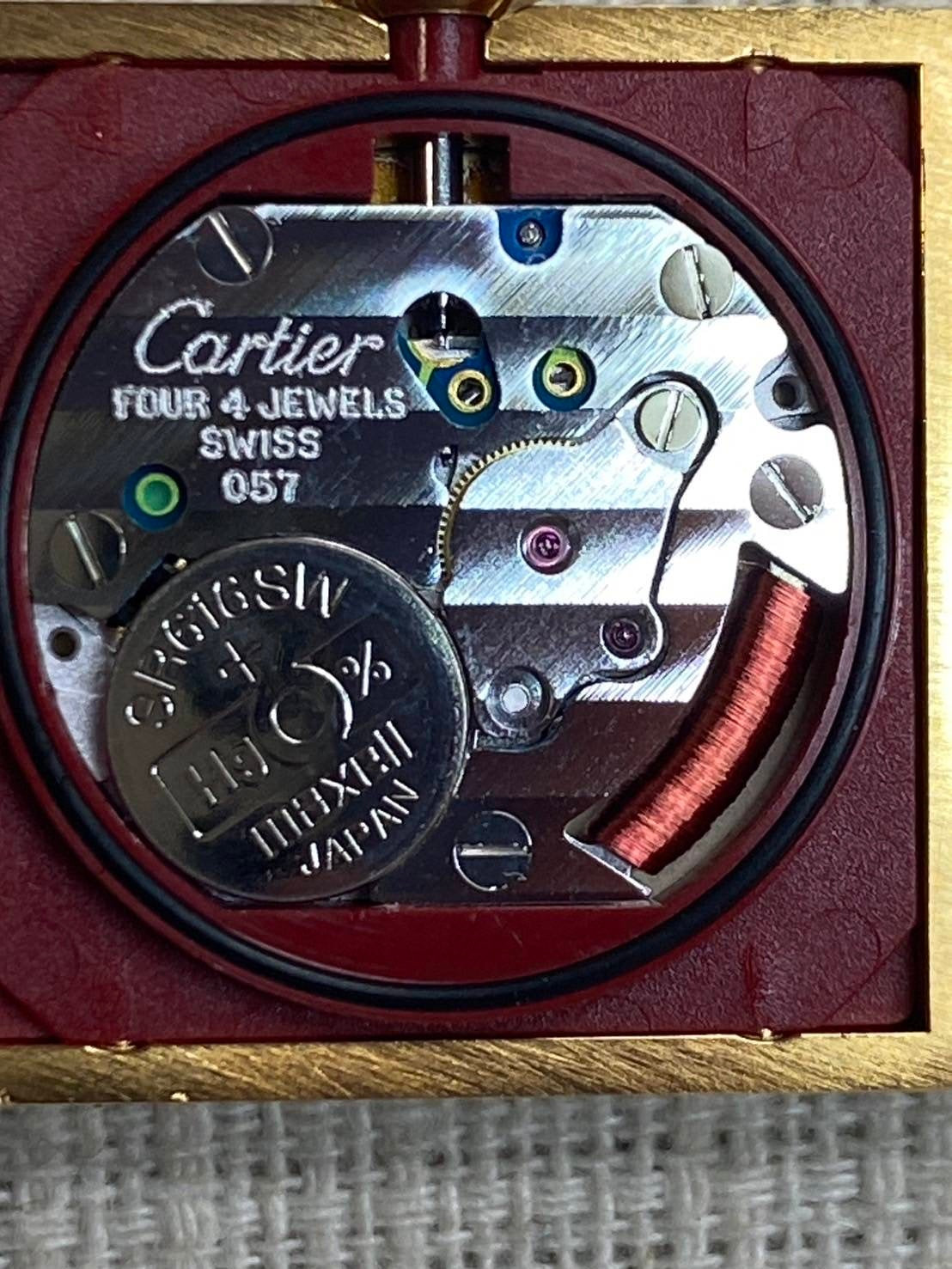 CARTIER Must Tank SM QZ Opalan Dial D Buckle Finished 2024/4/26 Overhauled