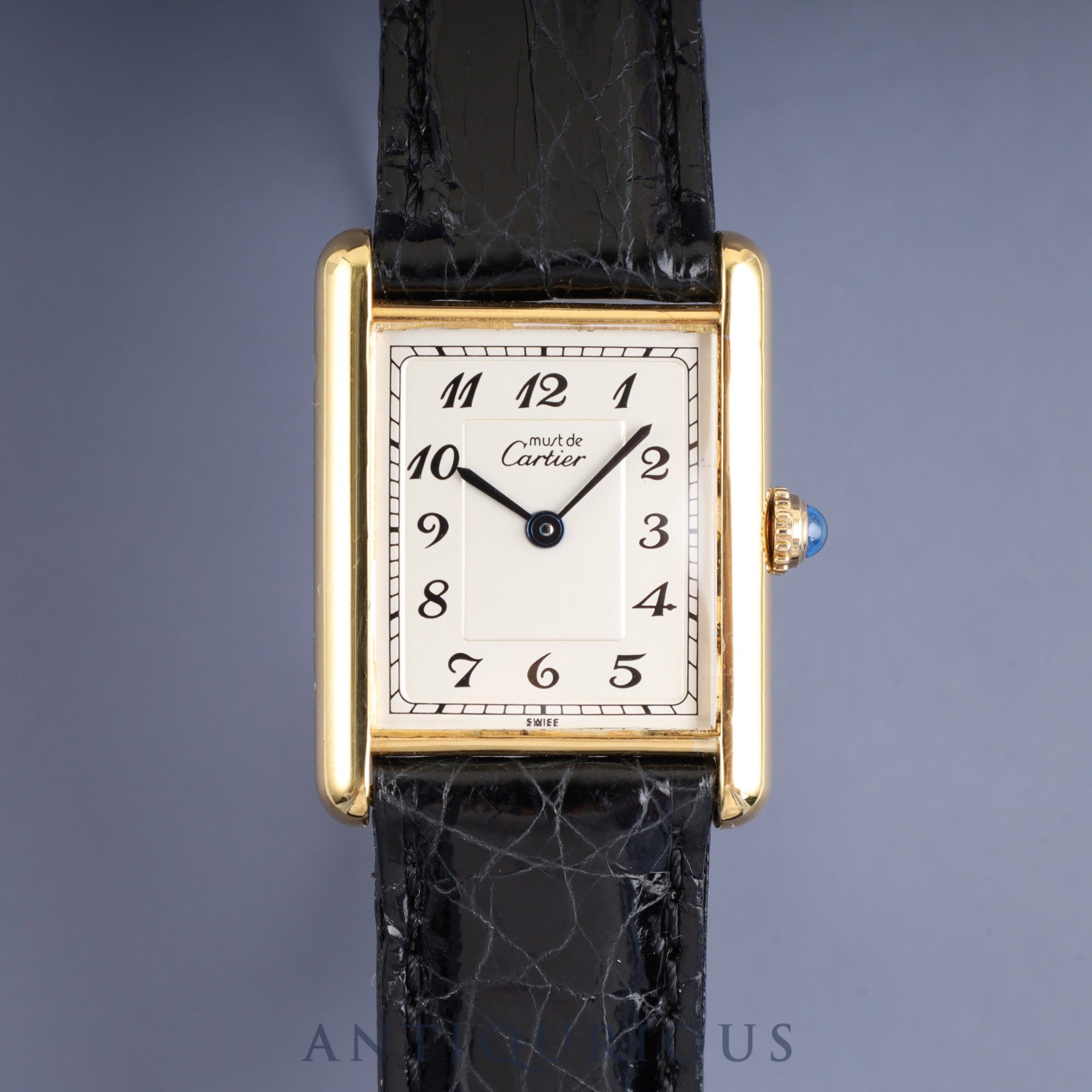 美品　カルティエ　Cartier マストタンクLM 590005 クオーツ カルティエ マストタンク LM 590005 クォーツ Cal.90 SV925 革