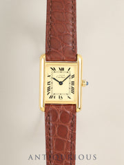 Cartier Must Tank SM 3 66001 Quartz Cal.66 SV925 Leather Original pin buckle (GP) Ivory Roman Dial (SWISS marking) With original leather strap Overhauled Polished