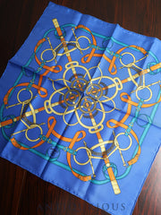 Hermès Scarf Carre 45 Eperon d'Or Golden Spur 100% Silk