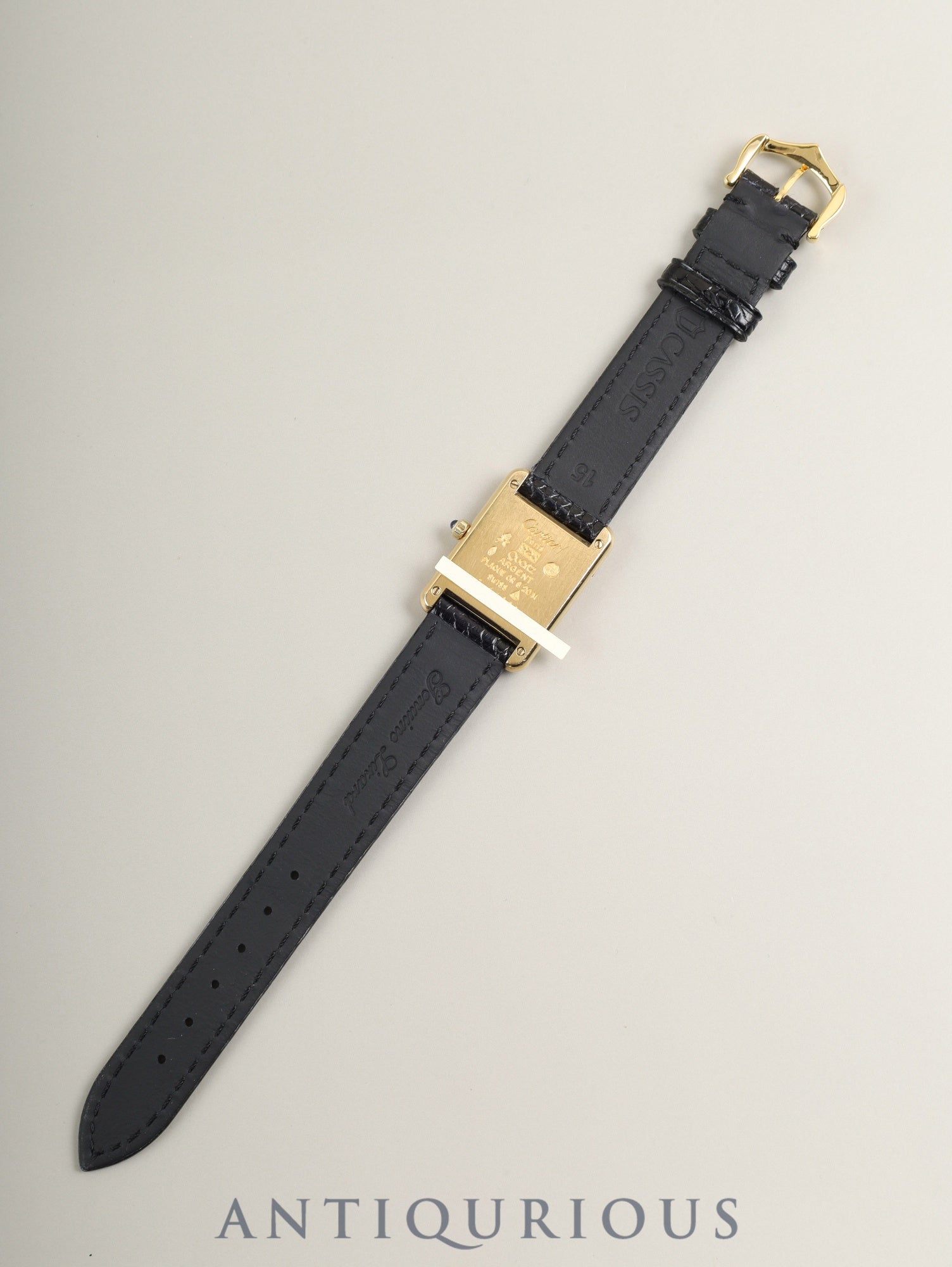 Cartier Must Tank SM 3 66001 Quartz Cal.66 SV925 Leather Original pin buckle (GP) Gray jumping Roman dial (SWISS表記) With original leather belt Overhauled