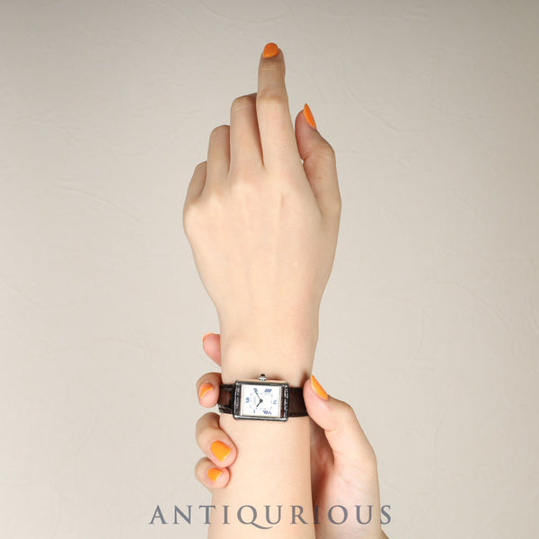 カルティエ マストタンク MM W1014054 / 2416 クォーツ Cal.057 SV925 革 純正Dバックル（SS） ホワイト飛びローマン文字盤 オーバーホール済み