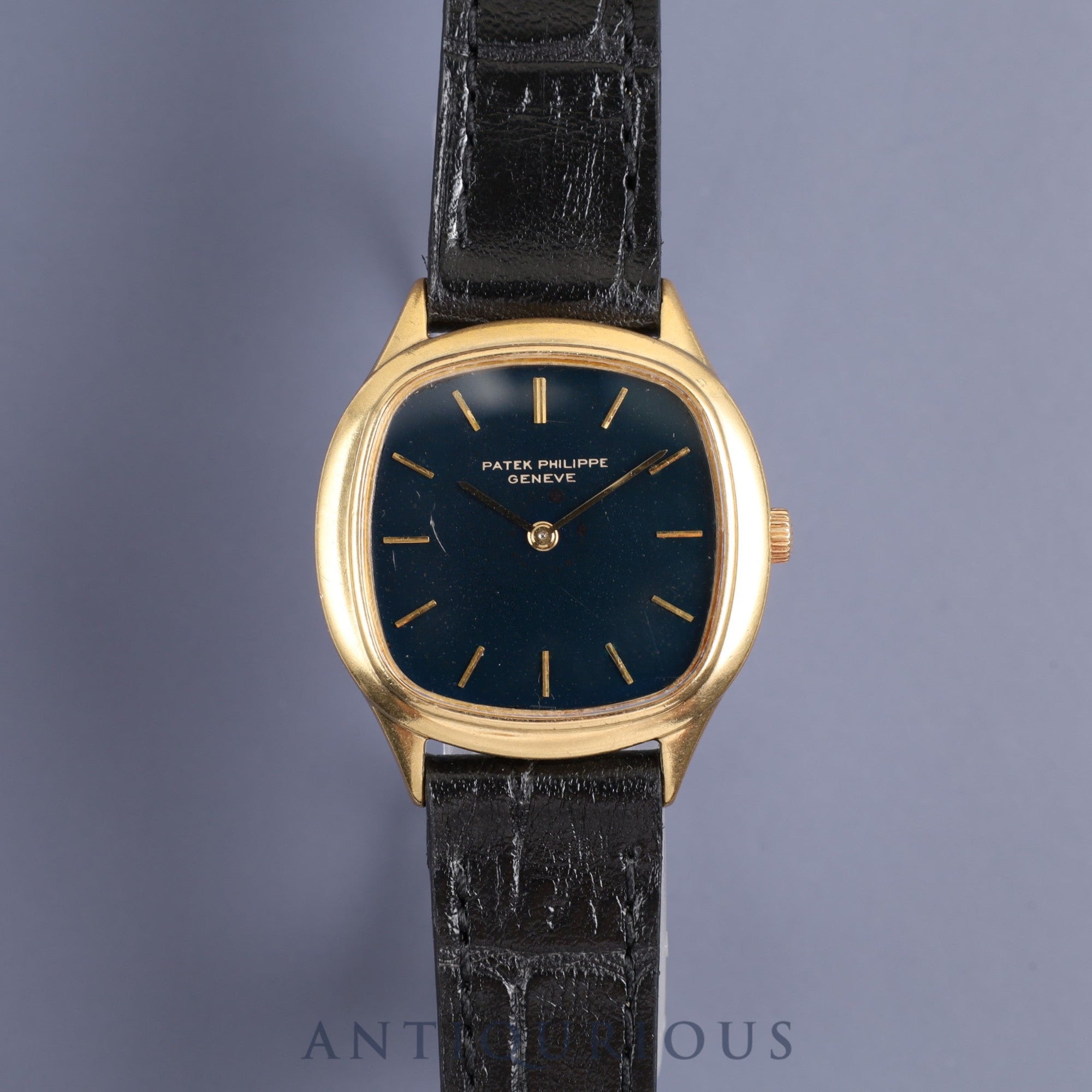 Patek Philippe Golden Ellipse 4216 Manual winding Cal.16-250 750YG Leather Genuine buckle (750) Blue dial Overhauled