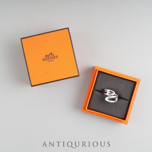 Hermes Chaine d'Ancre Twist Ring, Sterling Silver, #53, Size 12.5, Box, 24 Years Engraved