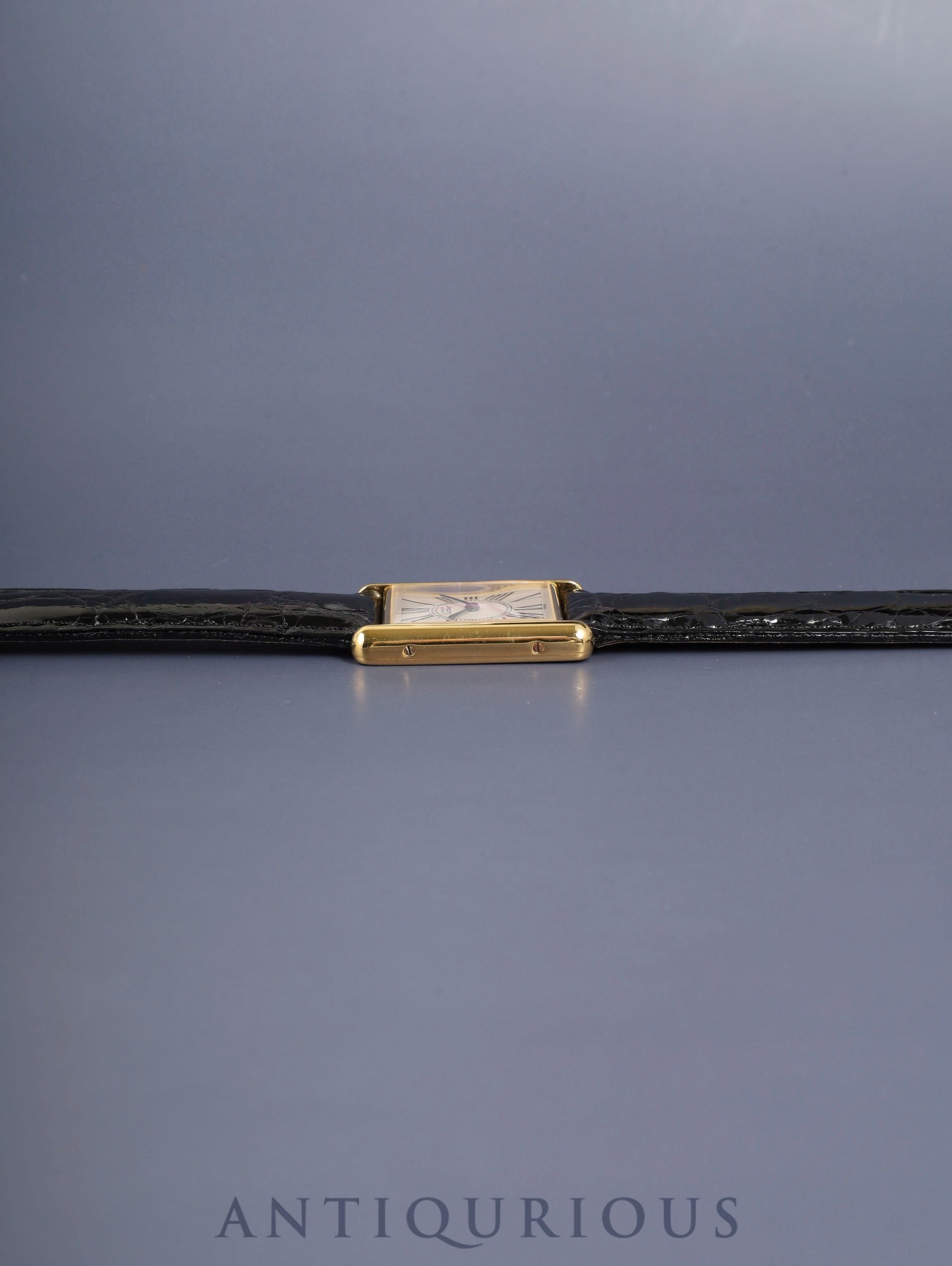カルティエ マストタンク LM W1005654 / 1615 クォーツ Cal.90 SV925 革 純正ピンバックル（GP）オパラン文字盤（SWISS表記）箱  冊子 保証書（1996年）新品仕上げ済み オーバーホール済み