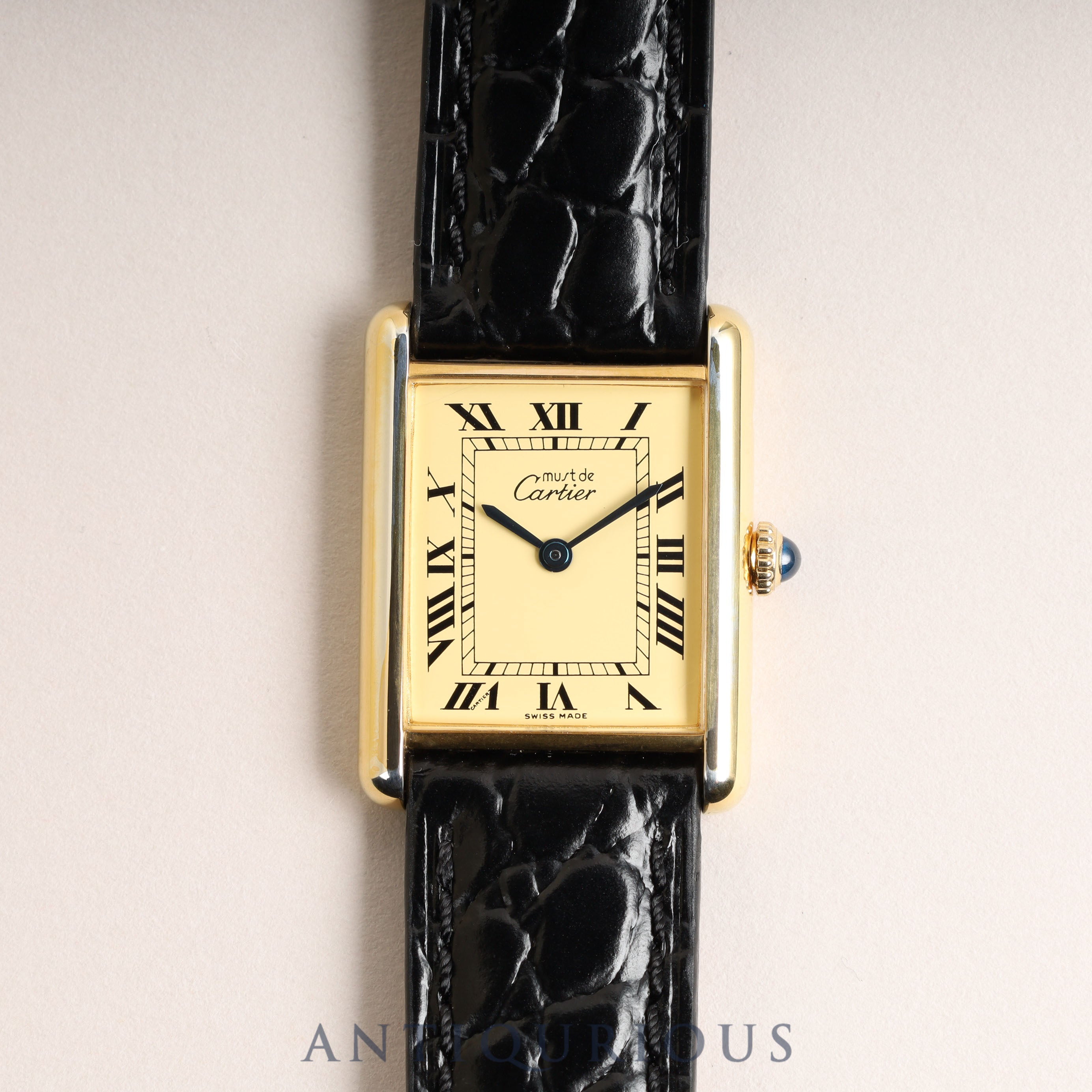 Cartier Must Tank LM Manual Winding Ivory Roman Dial Overhauled