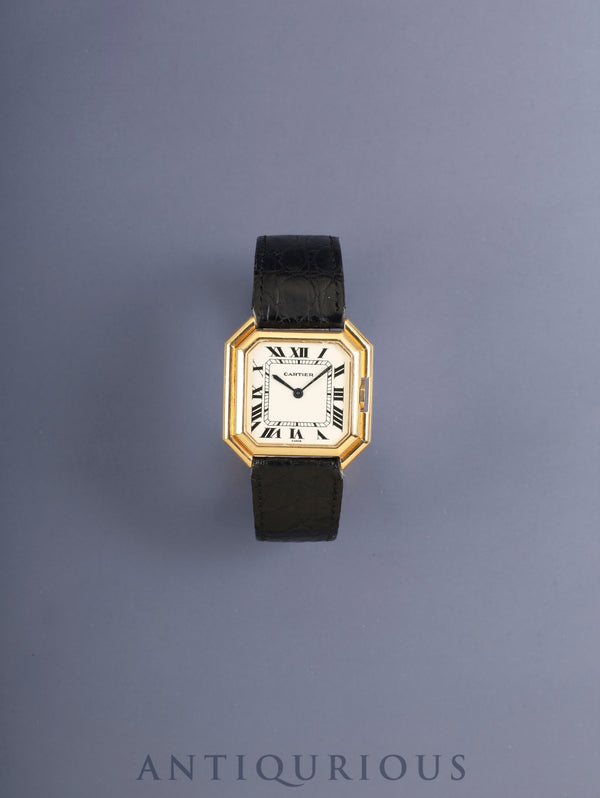 カルティエ サンチュール XL 17001 自動巻き Cal.2670 750YG 純正レザーベルト 純正Dバックル（750YG） ホワイトローマン文字盤（PARIS文字盤） オーバーホール済み