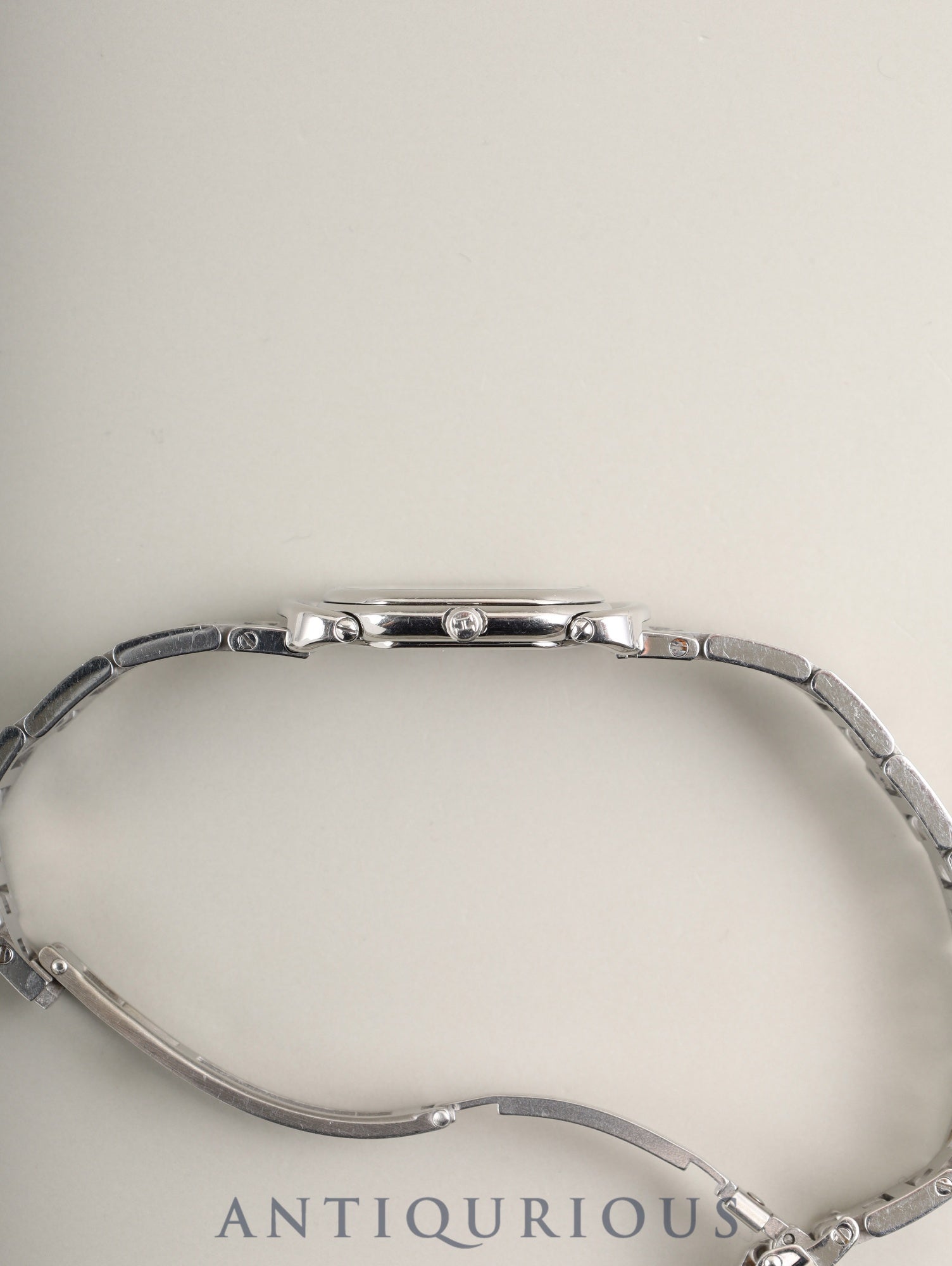 Hermes Rallye RA1.210 Quartz Cal.976.001 Stainless Steel Gray Dial Box Booklet Warranty Card Overhauled