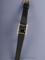 Cartier Must Tank LM 6 Hand-wound Cal.78-1 SV925 Leather Genuine Pin Buckle (GP) Black Roman Dial (SWISS marking) Overhauled Polished