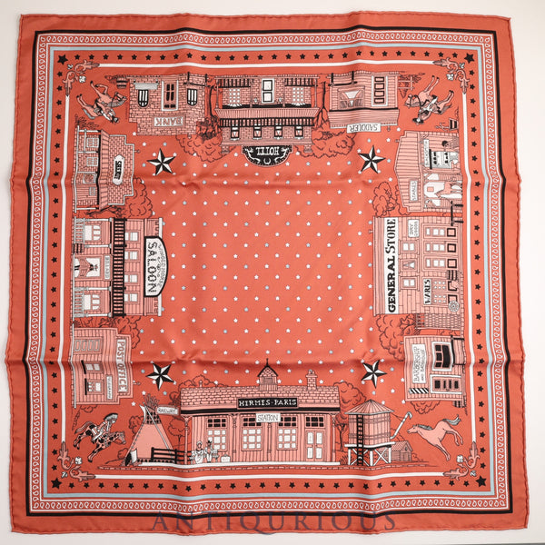 エルメス スカーフ カレ55 Hermes Paris Station Bandana SILK100% 箱