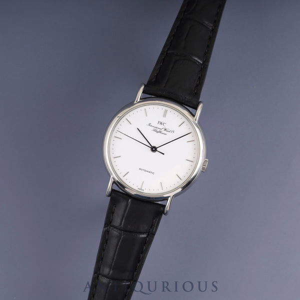 IWC Portofino IW351403 Automatic Caliber C37521 Stainless Steel Leather Movement with Aftermarket Stainless Steel Buckle, White Dial, Overhauled