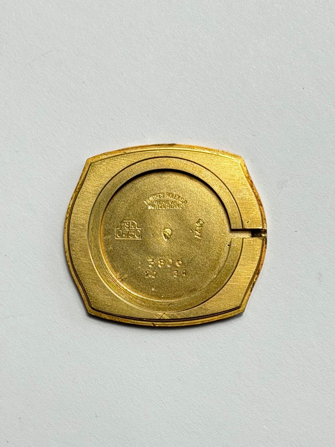 ロレックス チェリーニ 3806 手巻き Cal.1600 750YG 革 純正ピンバックル（GP）シャンパン文字盤 42番（1974年） 純正レザーベルト付き オーバーホール済み